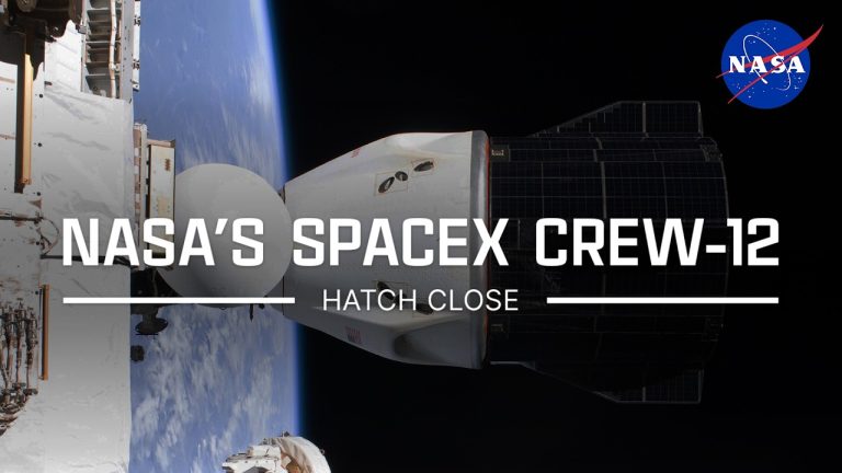 NASA's SpaceX Crew-12 Hatch Close